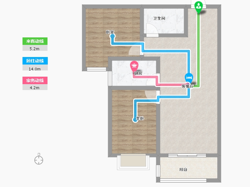 河北省-石家庄市-厚德·中央锦城-74.82-户型库-动静线