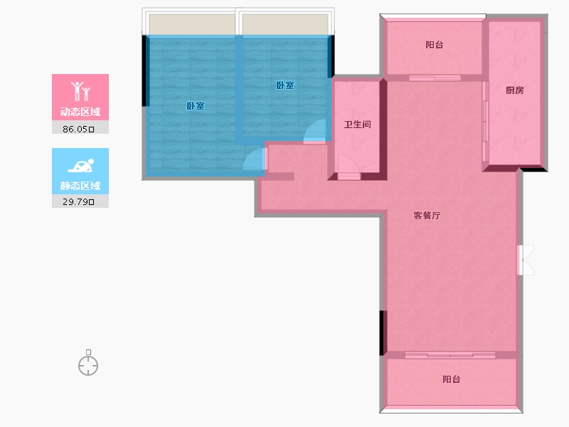 四川省-成都市-合能枫丹西悦-103.98-户型库-动静分区