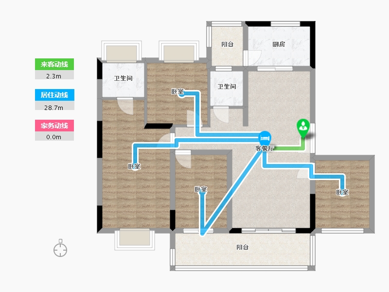 贵州省-安顺市-中核顺安府-109.96-户型库-动静线