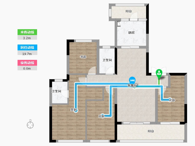 四川省-成都市-滨江领樾-114.84-户型库-动静线