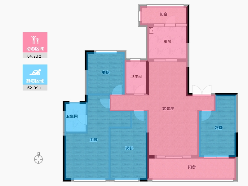 四川省-成都市-滨江领樾-114.84-户型库-动静分区