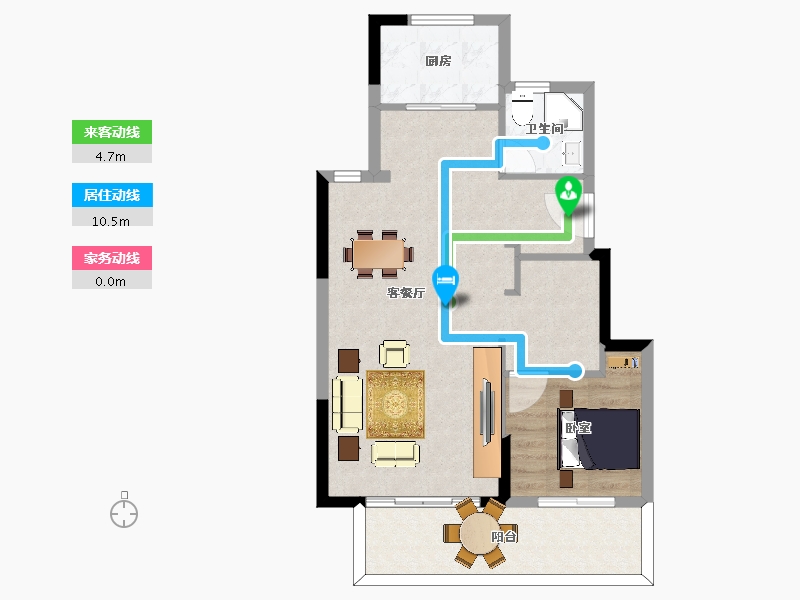 云南省-昆明市-金地云海一号-71.67-户型库-动静线