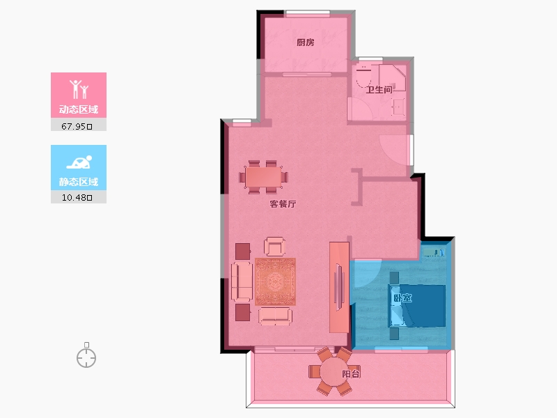 云南省-昆明市-金地云海一号-71.67-户型库-动静分区