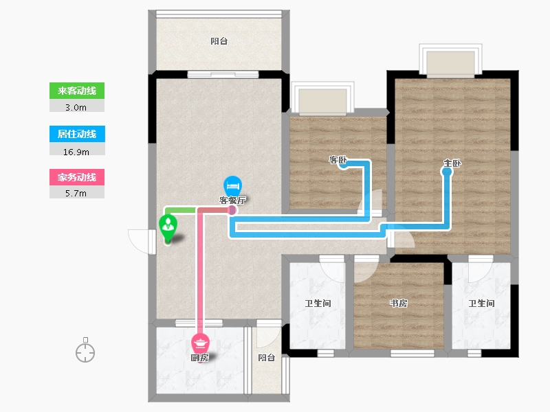 贵州省-遵义市-天骥新城-97.92-户型库-动静线