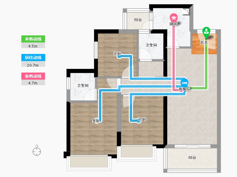 四川省-成都市-青白江万达-74.18-户型库-动静线