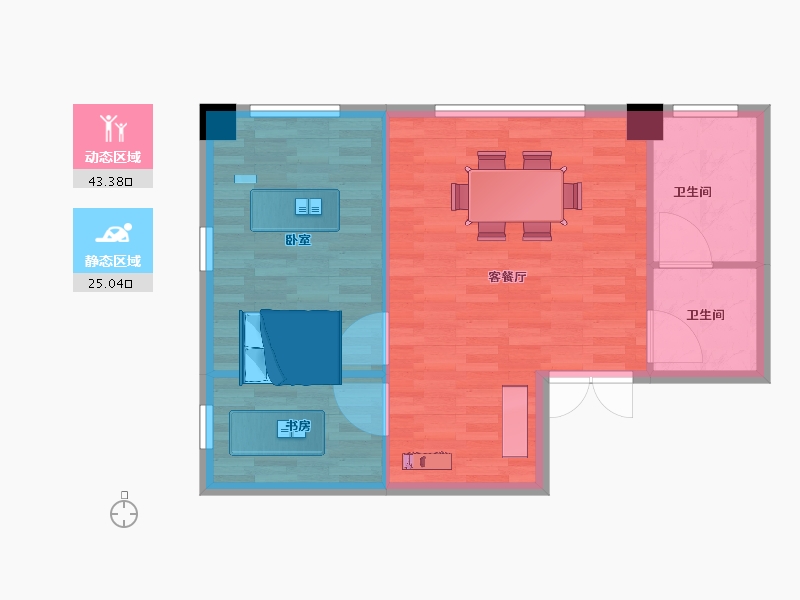 河北省-邯郸市-宝盛西城国际-62.54-户型库-动静分区