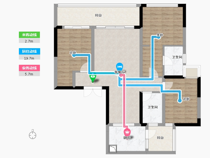 四川省-成都市-滨江领樾-97.21-户型库-动静线