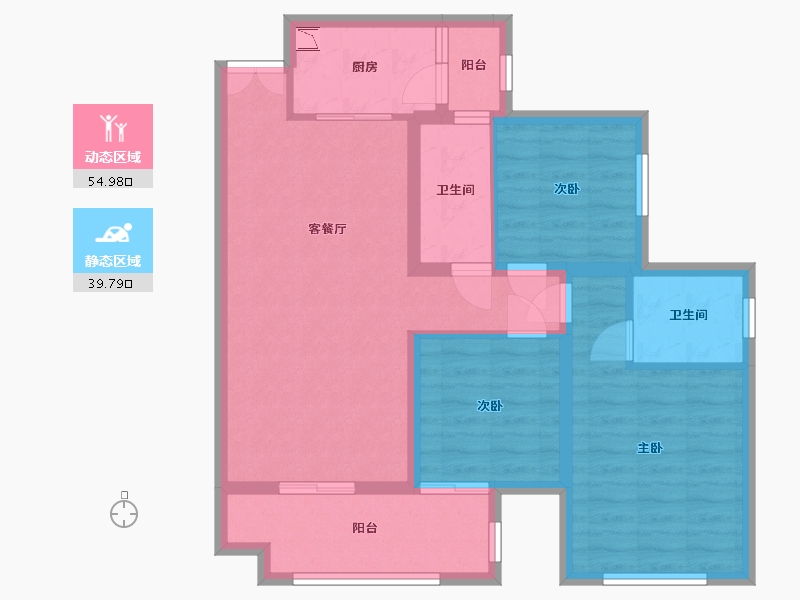 四川省-巴中市-平昌金域华府-84.14-户型库-动静分区