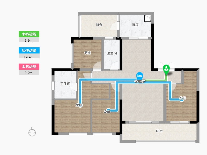 四川省-成都市-滨江领樾-112.75-户型库-动静线