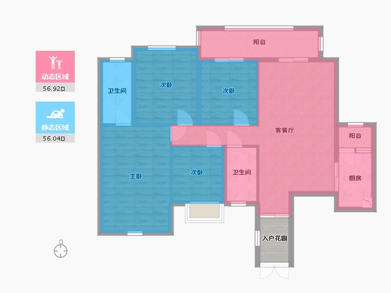 四川省-巴中市-平昌金域华府-104.96-户型库-动静分区