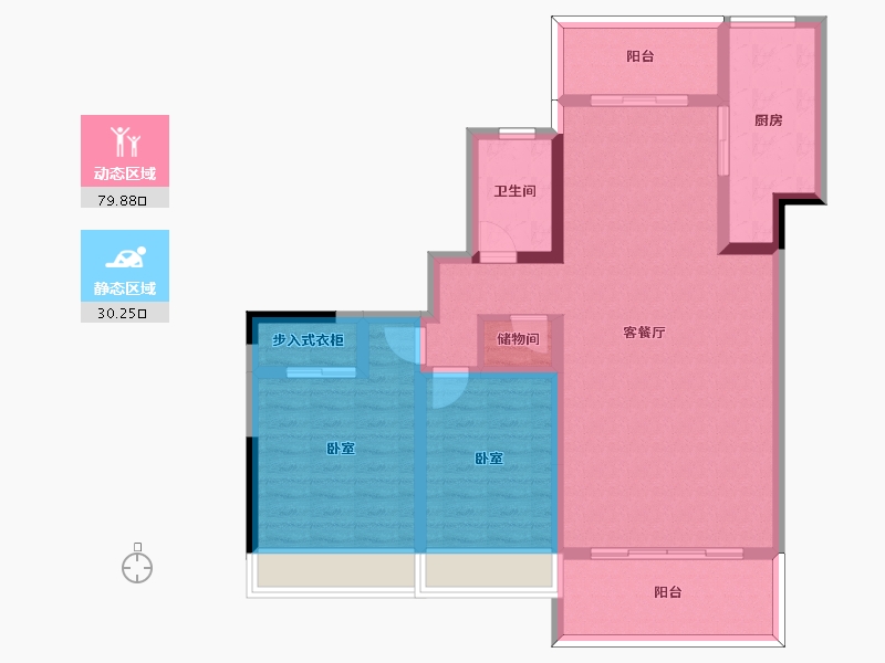 四川省-成都市-合能枫丹西悦-98.22-户型库-动静分区