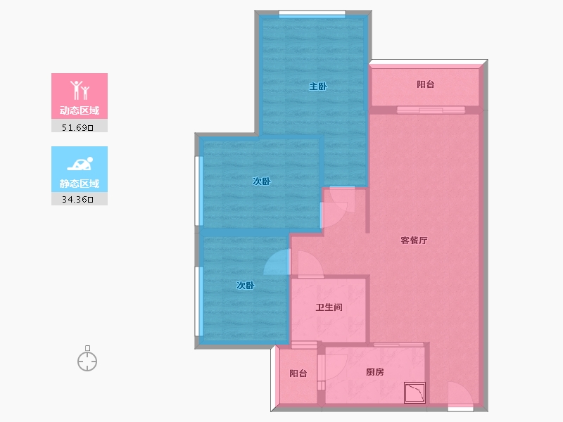 四川省-眉山市-广汇汇茗城-76.90-户型库-动静分区