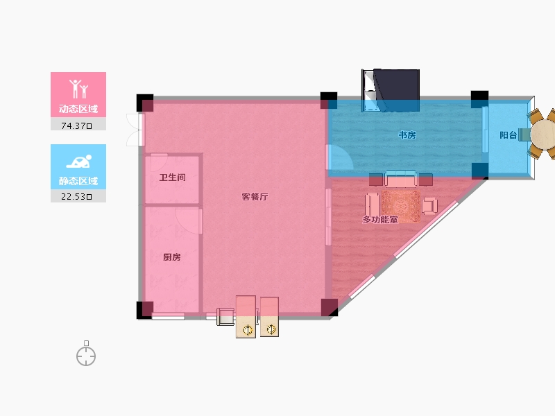 河北省-邯郸市-宝盛西城国际-87.63-户型库-动静分区