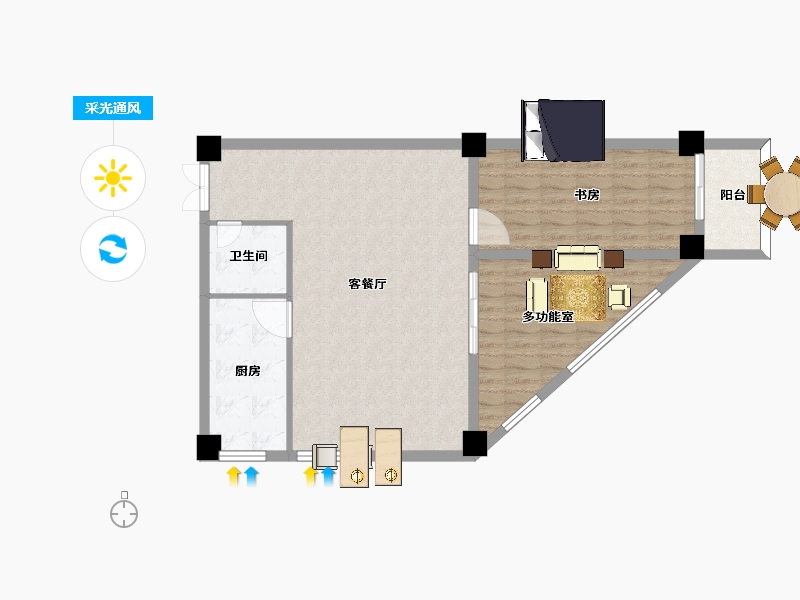 河北省-邯郸市-宝盛西城国际-87.63-户型库-采光通风