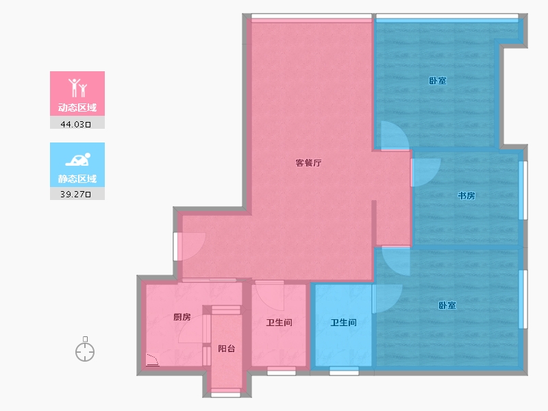 四川省-成都市-花样年智荟城商办-74.69-户型库-动静分区