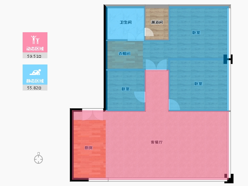 四川省-成都市-花漾锦江-110.98-户型库-动静分区