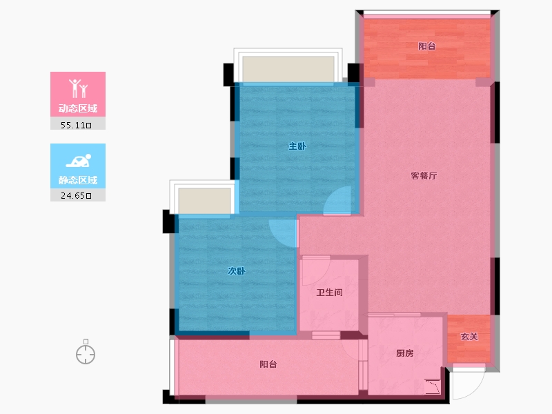 四川省-成都市-成都嘉和世纪城-71.11-户型库-动静分区