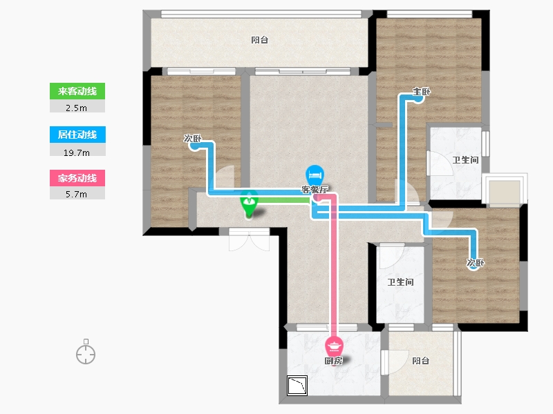 四川省-成都市-滨江领樾-96.54-户型库-动静线