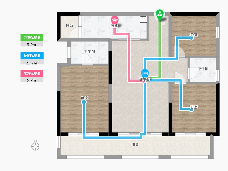 四川省-成都市-置信国色天乡鹭湖宫10区-98.00-户型库-动静线