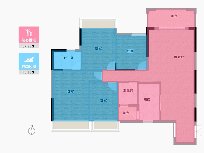 贵州省-安顺市-中鼎天悦-112.48-户型库-动静分区