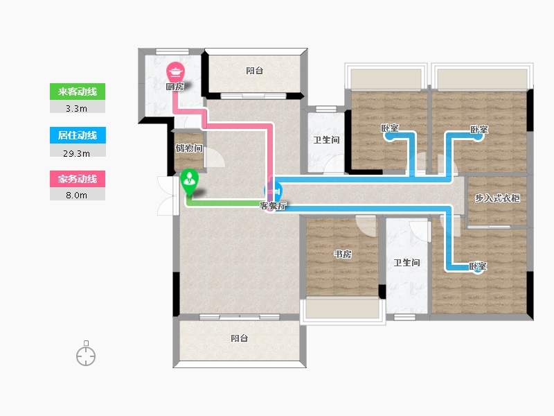 四川省-成都市-合能枫丹西悦-119.03-户型库-动静线