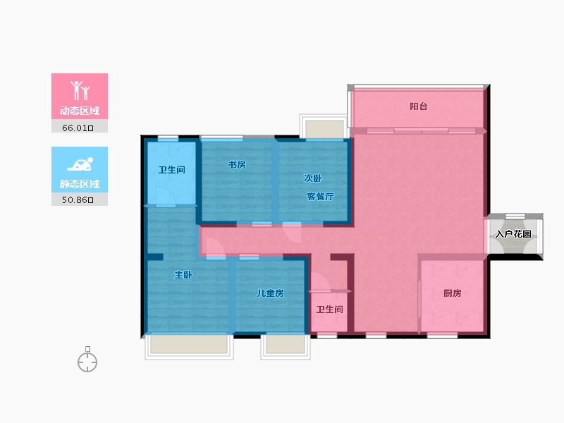 贵州省-贵阳市-中铁悦龙东郡-106.51-户型库-动静分区