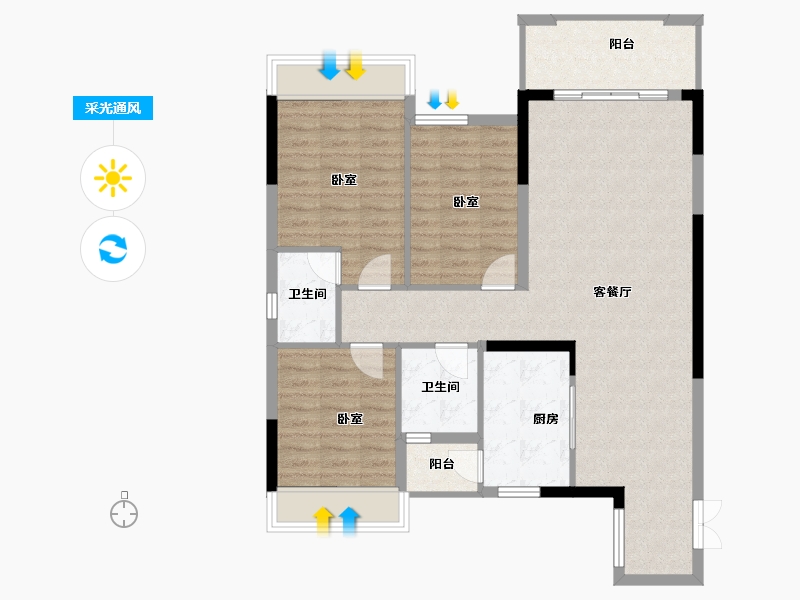 贵州省-安顺市-中鼎天悦-97.28-户型库-采光通风