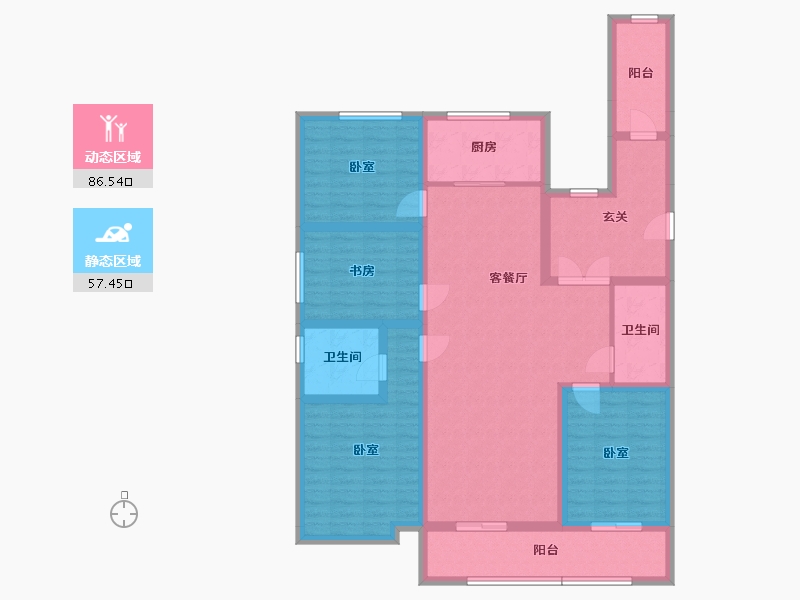 河北省-石家庄市-保利和光尘樾-128.15-户型库-动静分区