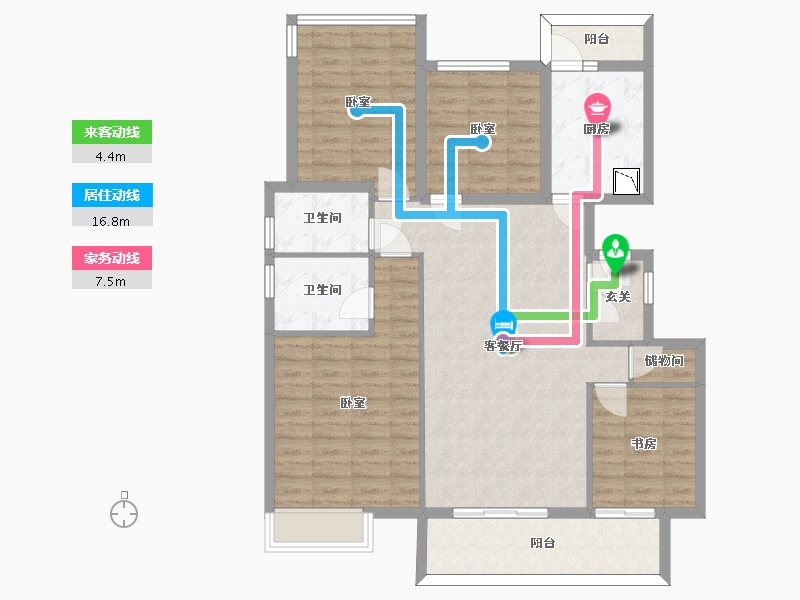 四川省-眉山市-铁投璟瑞府-110.32-户型库-动静线