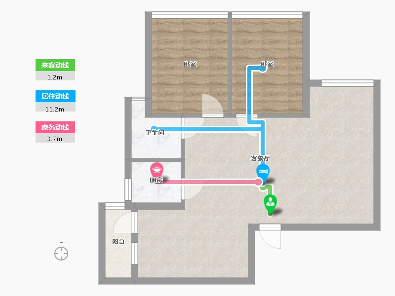 四川省-成都市-花样年智荟城商办-67.06-户型库-动静线