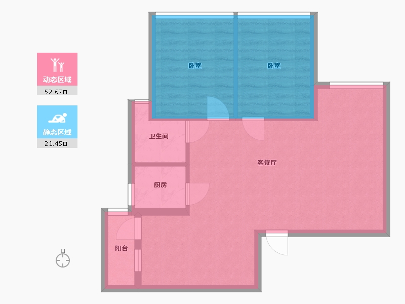 四川省-成都市-花样年智荟城商办-67.06-户型库-动静分区