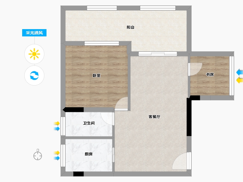 贵州省-遵义市-天鹅堡森林公园-58.75-户型库-采光通风