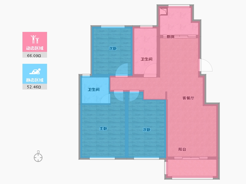 山东省-菏泽市-剑桥学府-106.06-户型库-动静分区