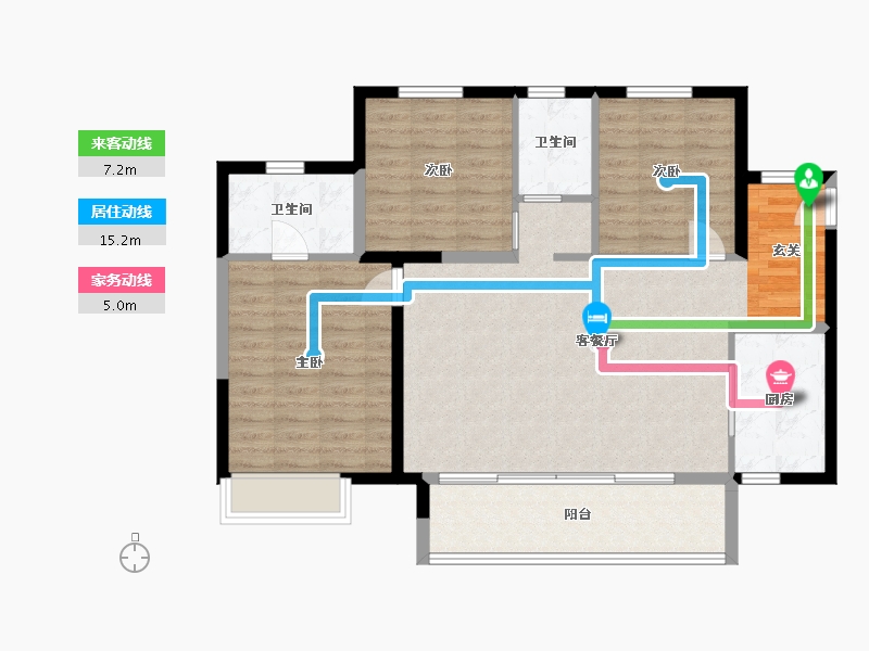 贵州省-贵阳市-绿地国际花都-98.79-户型库-动静线