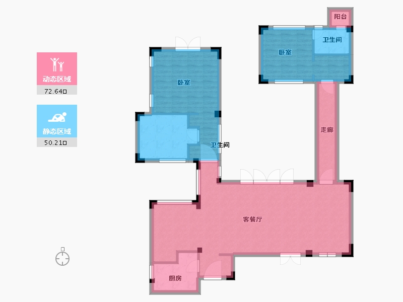 四川省-成都市-成都院坝-111.22-户型库-动静分区