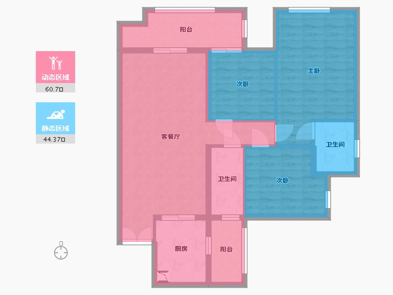 四川省-巴中市-平昌金域华府-93.90-户型库-动静分区