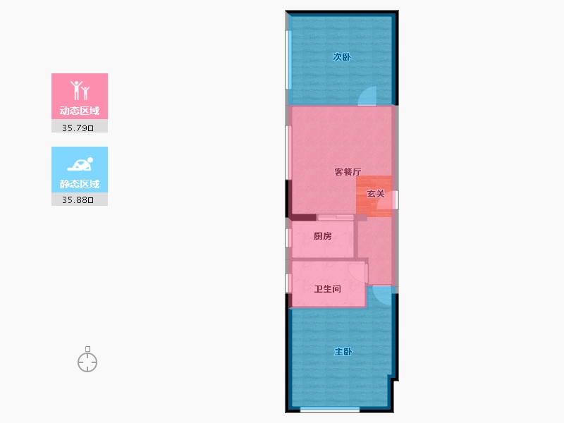 云南省-昆明市-蓝光天娇城天樾-65.06-户型库-动静分区