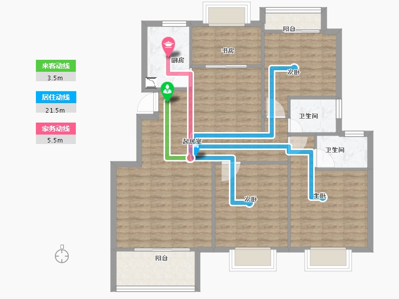 贵州省-遵义市-紫荆国际-98.00-户型库-动静线