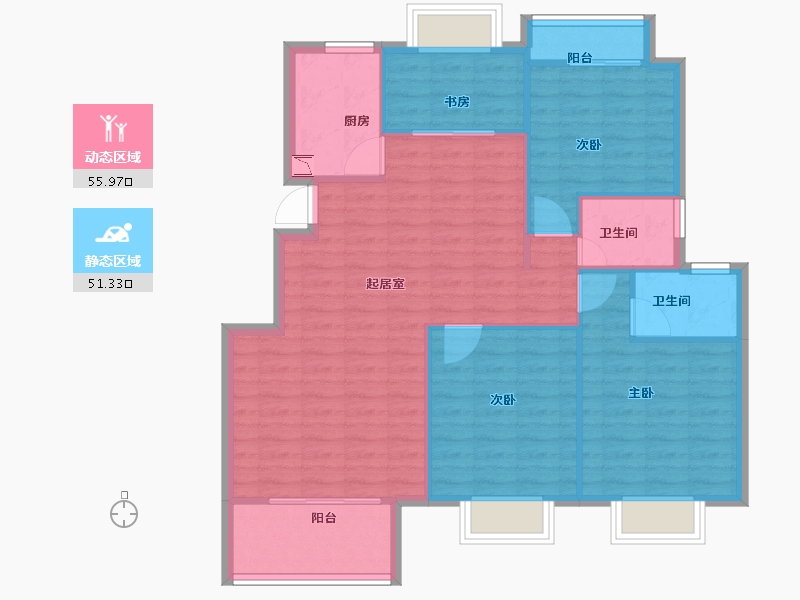 贵州省-遵义市-紫荆国际-98.00-户型库-动静分区