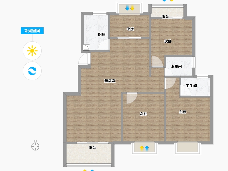 贵州省-遵义市-紫荆国际-98.00-户型库-采光通风