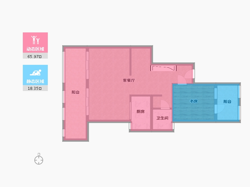 四川省-成都市-花样年智荟城商办-75.02-户型库-动静分区