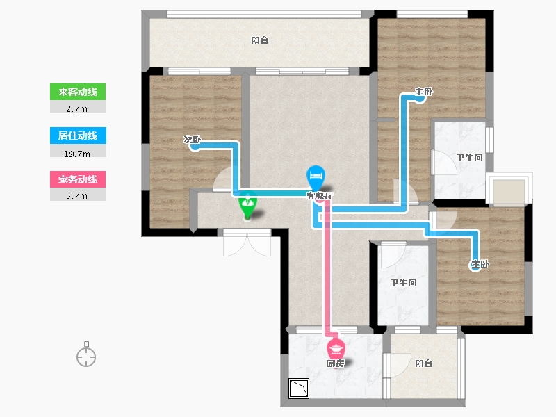 四川省-成都市-滨江领樾-97.61-户型库-动静线