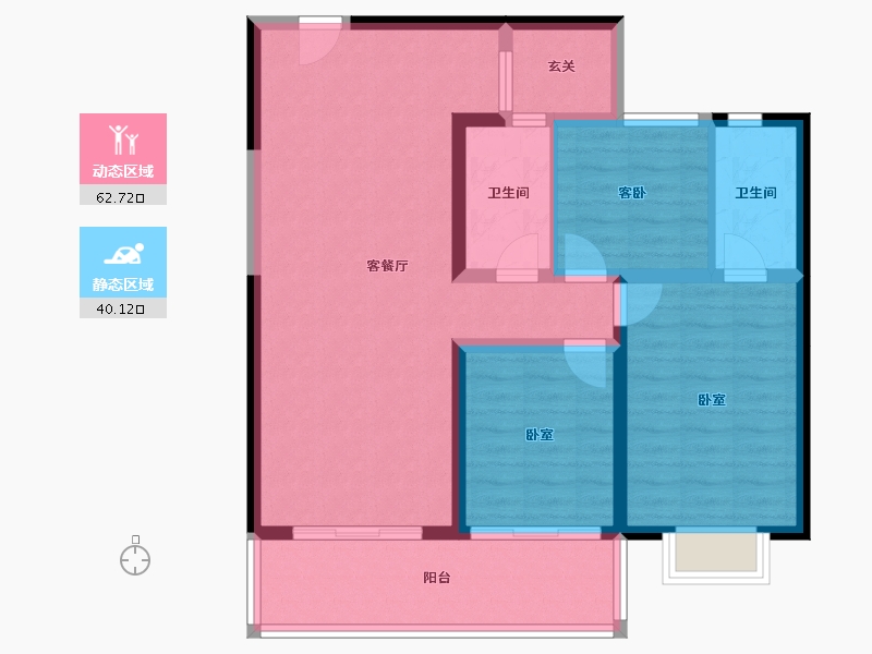 云南省-昆明市-恒泰理想城-91.99-户型库-动静分区