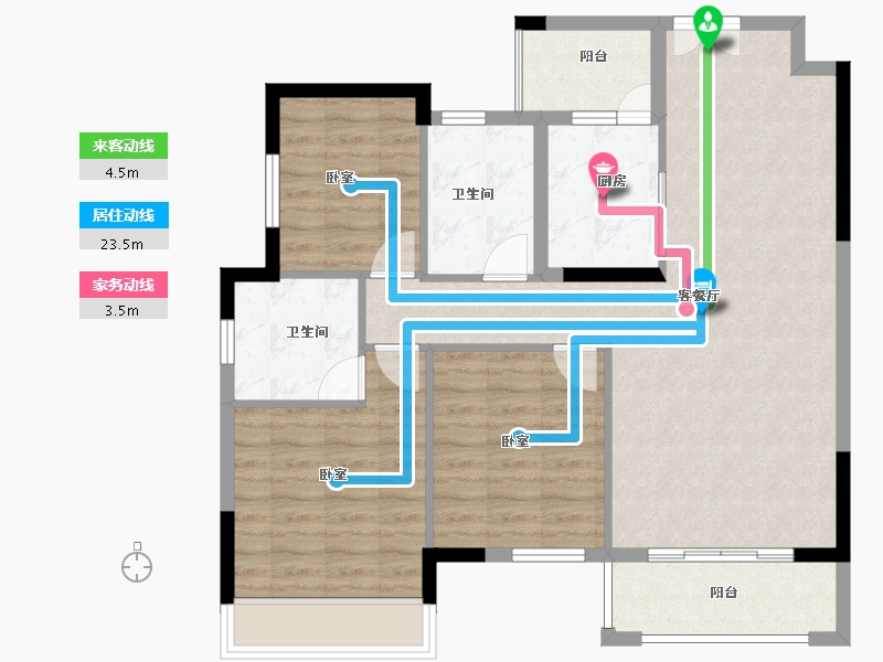 贵州省-安顺市-中鼎天悦-94.00-户型库-动静线