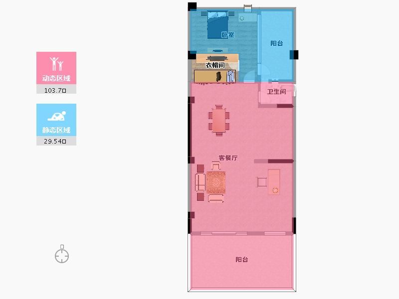 云南省-昆明市-海伦堡大城小院-127.74-户型库-动静分区