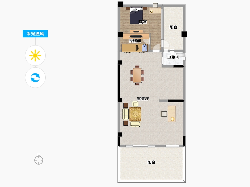 云南省-昆明市-海伦堡大城小院-127.74-户型库-采光通风