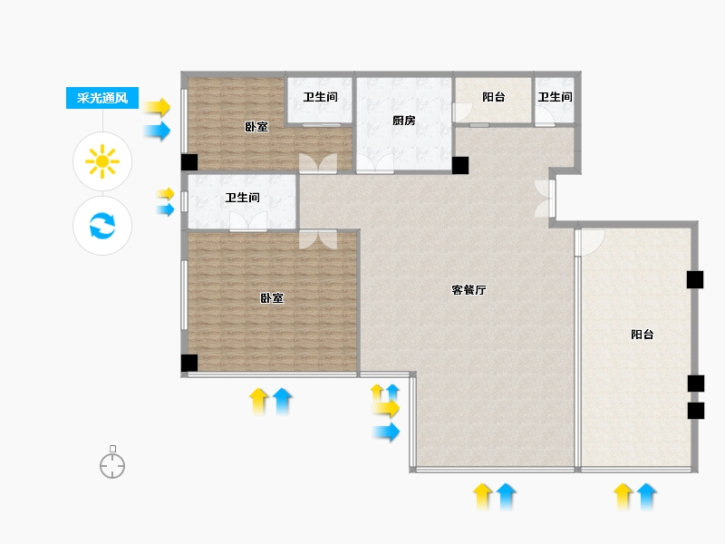 四川省-成都市-花漾锦江-234.00-户型库-采光通风