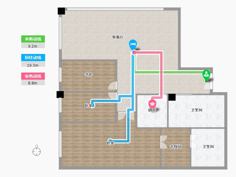 四川省-成都市-花漾锦江-190.76-户型库-动静线