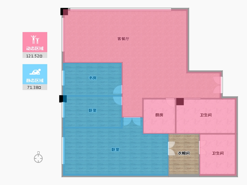 四川省-成都市-花漾锦江-190.76-户型库-动静分区