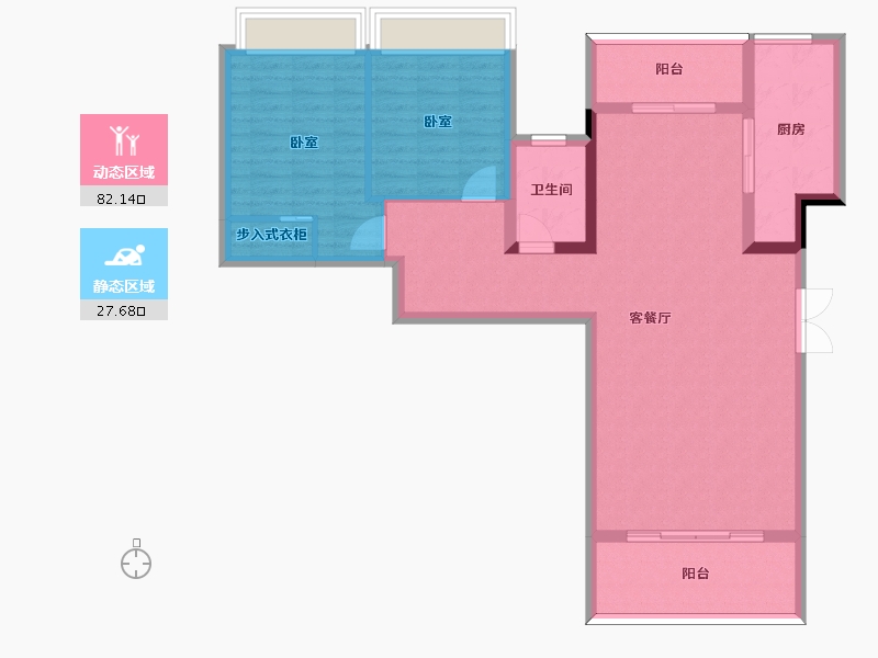 四川省-成都市-合能枫丹西悦-99.16-户型库-动静分区